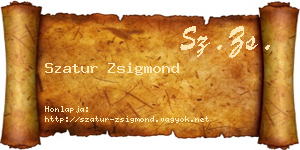 Szatur Zsigmond névjegykártya